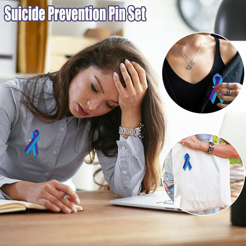 DECYOOL 150 Pcs Suicide Prevention Awareness Ribbons with Safety Pins Teal and Purple Ribbon for Funeral Band Funeral Favors...